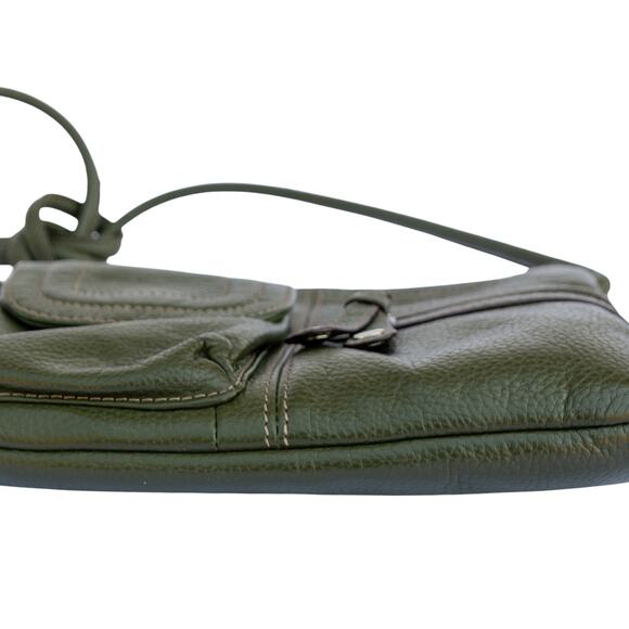 Small Green Purse TIGNANELLO Crossbody Bag With Organizer Leather - Picture 4 of 8